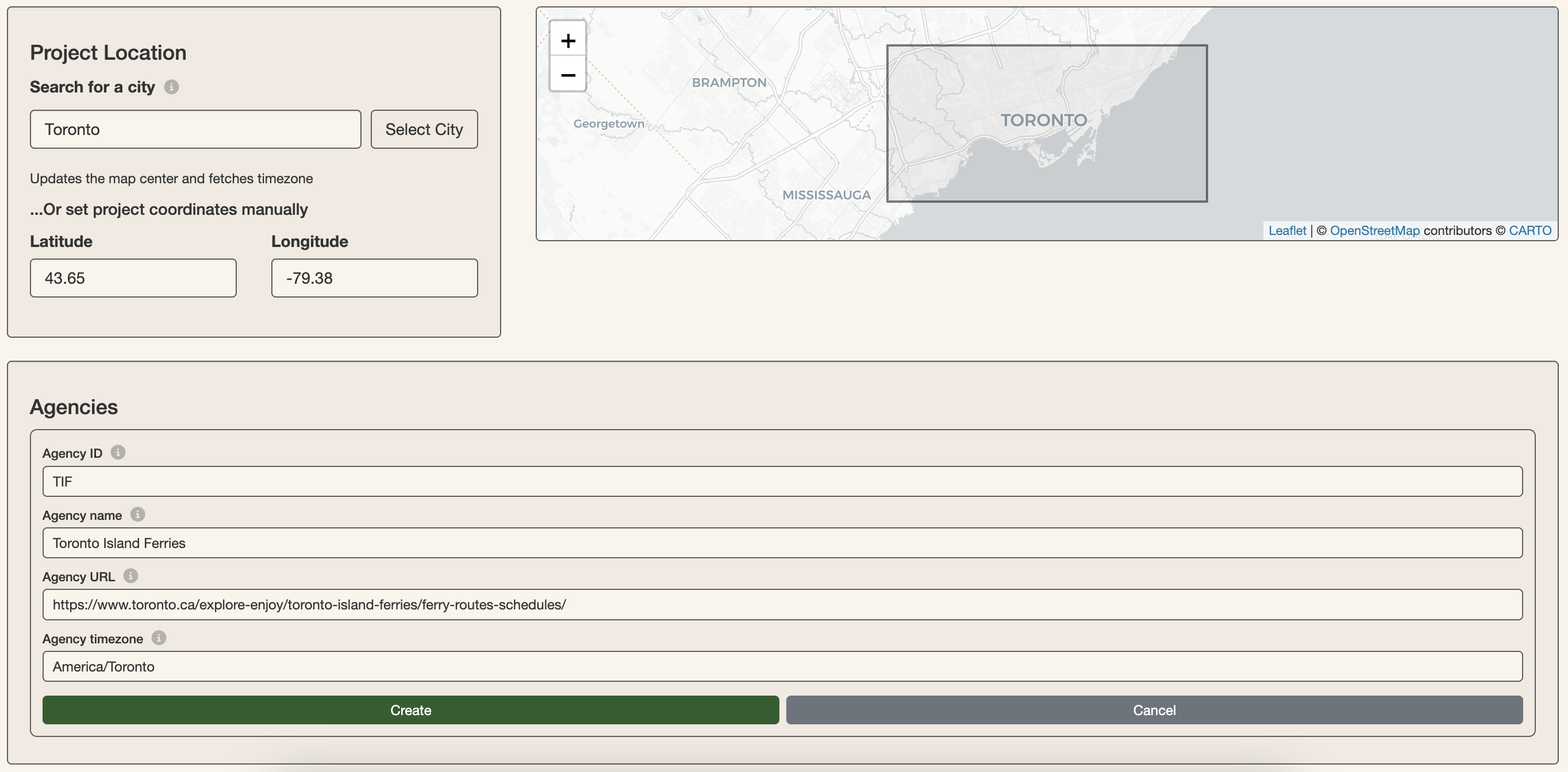 Create agency details in the Croquis Shiny app.